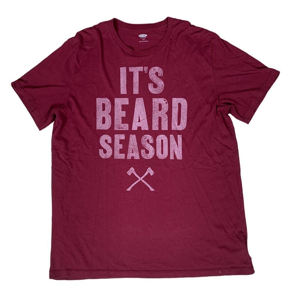 It's Beard Season Red‎ T-Shirt Size Large